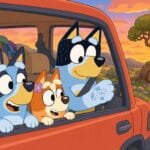 Cuento de Bluey en español: Papá está perdido – Familia Heeler en un viaje en coche