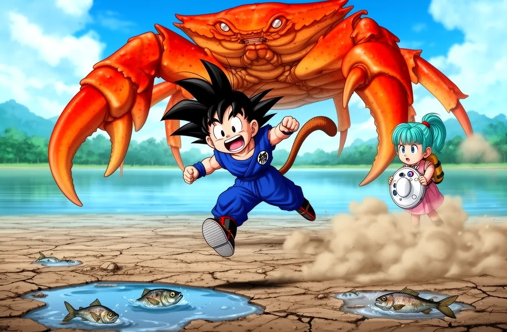 Cuento de Goku y Bulma: El Misterio del Lago Vacío 🌊