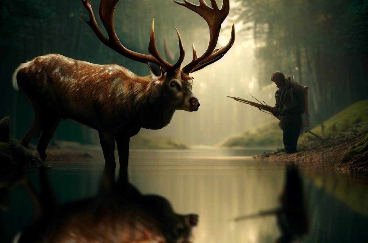fábula infantil el ciervo y el cazador