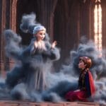 cuento de Frozen. Elsa aprende a nombrar su ansiedad representada por una misteriosa niebla gris.