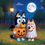 Bluey y Bingo fantasma del parque