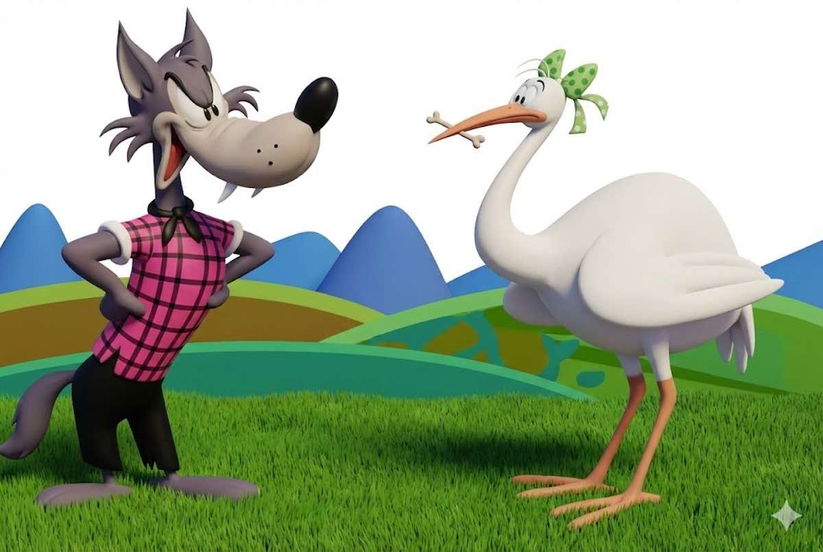 moraleja de el lobo y la ciguena