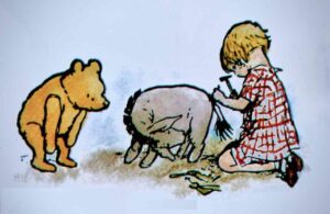 Pooh busca el rabo de Igor con ayuda de Buho