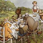 Christopher Robin da una fiesta para winnie the pooh