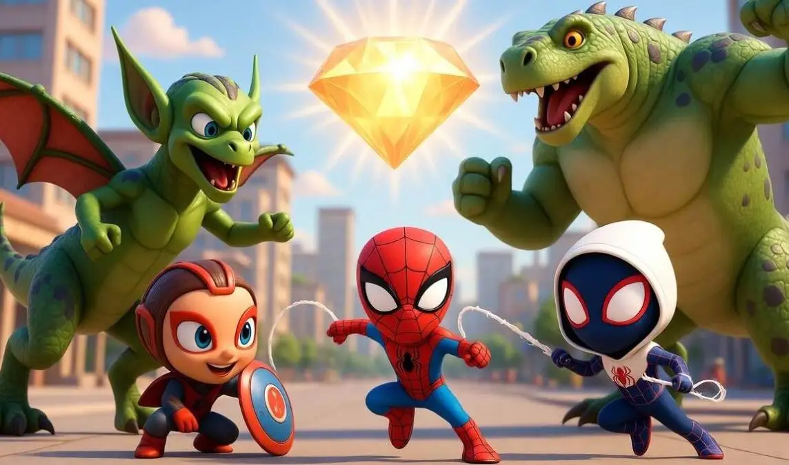 Spidey Green Goblin Rhino cuento